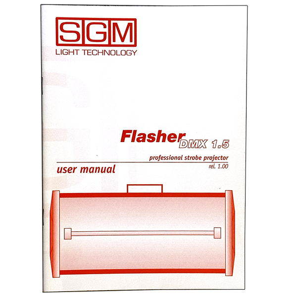 SGM Flasher DMX 1.5 - manuale - SuonoWeb Store