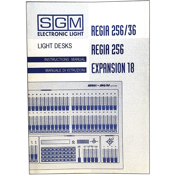 SGM Regia 256/36 - manuale - SuonoWeb Store